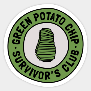 Green Potato Chip Survivor's Club Sticker